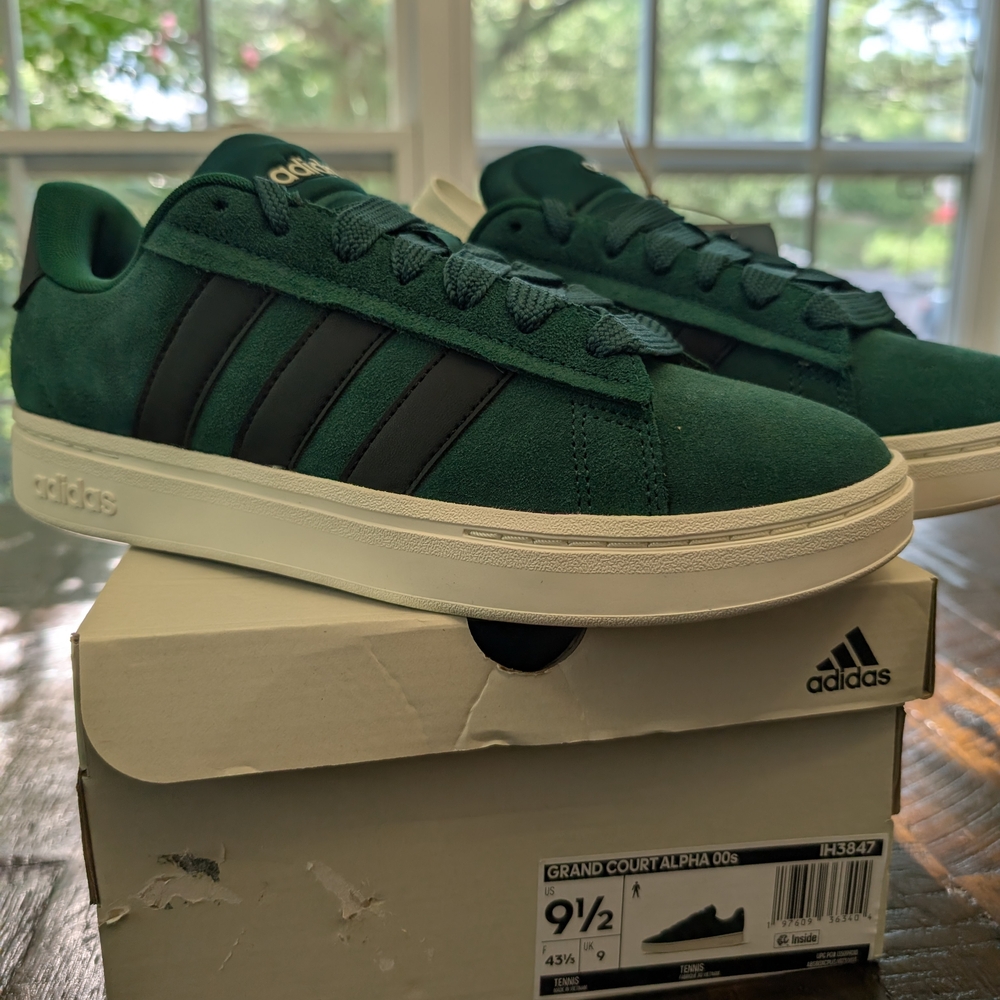 Adidas Green and Black Sneakers